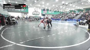 157 lbs Champ. Round 2 - William French, Mt Carmel vs Brody Martinez, Palm Desert