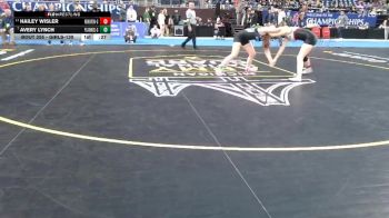 Girls-130 lbs Cons. Round 2 - Hailey Wisler, New Boston Huron (Girls) vs Avery Lynch, Plainwell (Girls)