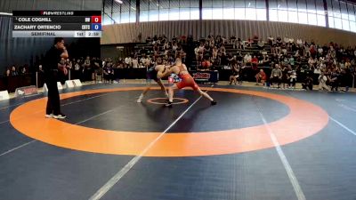 70kg Semifinal - Cole Coghill, Brock WC vs Zachary Ortencio, London-Western Wrestling Club