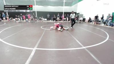 115 lbs Cons. Round 2 - Addison Metcalf, Paola vs Layla Palmer, Angry Fish