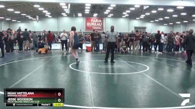 130 lbs Quarterfinal - Noah Vattelana, Dinwiddie Mat Rats vs JESSE WOODSON, Willie Walters Wrestling Club