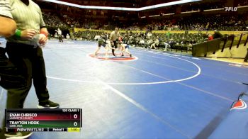 120 Class 1 lbs Cons. Round 1 - Evan Chrisco, Lafayette County vs Trayton Hook, Lone Jack