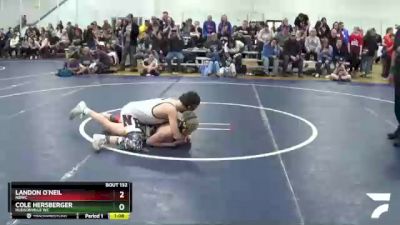 119 lbs Champ. Round 2 - Landon O`Neil, NBWC vs Cole Hersberger, Hudsonville WC