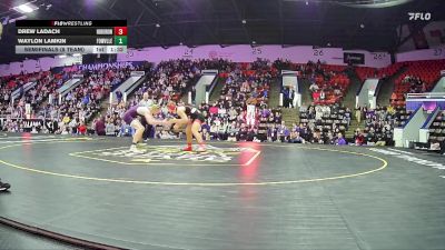 165 lbs Semifinals (8 Team) - Drew Ladach, Huron HS (New Boston) vs Waylon Lamkin, Fowlerville HS