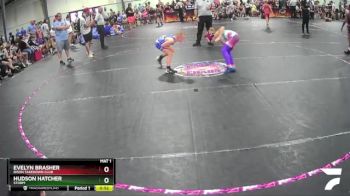 82 lbs Round 1 - Evelyn Brasher, Bison Takedown Club vs Hudson Hatcher, Storm