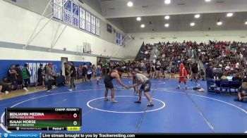220 lbs Champ. Round 1 - Benjamin Medina, Tustin High School vs Isaiah Morse, Arnold O Beckman