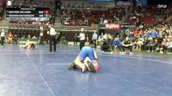 3A-215 lbs Cons. Round 2 - Braiden Richardson, Davenport North vs Brayden Williams, Waukee Northwest