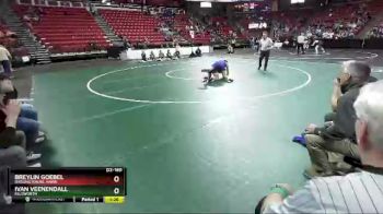 D2-160 lbs Champ. Round 1 - Breylin Goebel, Darlington/Bl. Hawk vs Ivan Veenendall, Ellsworth