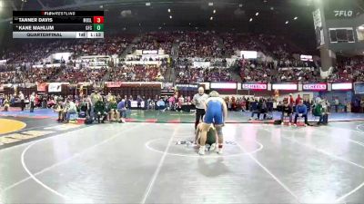 AA - 165 lbs Quarterfinal - Tanner Davis, Missoula Big Sky / Loyola Sacred Heart vs Kane Mahlum, Great Falls CMR