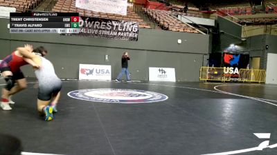 Cadet Boys Upper - 175 lbs Quarters - Trent Christensen, Ukiah High School Wrestling vs Travis Alfaro, Legacy Wrestling Center