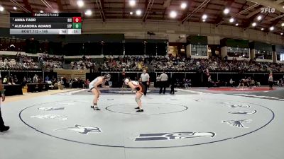 145 lbs 3rd Place Match - Anna Farr, Rising Sun vs Alexandra Adams, Severna Park
