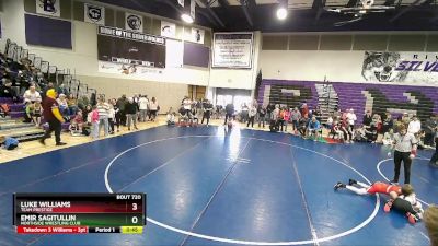 85 lbs Semifinal - Luke Williams, Team Prestige vs Emir Sagitullin, Northside Wrestling Club