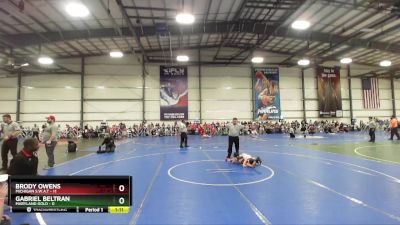 56 lbs Rd# 2 10:30am Friday - Brody Owens, Michigan S.W.A.T vs Gabriel Beltran, Maryland GOLD