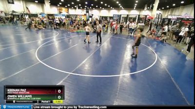 102 lbs Quarterfinal - Owen Williams, Bonneville Wrestling Club Idah vs Keenan Paz, Gold Rush Wrestling