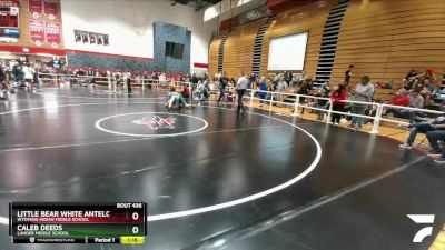 120 lbs Cons. Semi - Little Bear White Antelope, Wyoming Indian Middle School vs Caleb Deeds, Lander Middle School