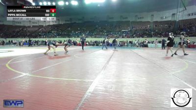 120 lbs Quarterfinal - Layla Brown, Viking Wrestling Club vs Pippa McCall, Fort Gibson Youth Wrestling