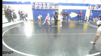 52 lbs Quarterfinal - Flynn Statler, Fort Gibson Youth Wrestling vs Hudson Hughes, Berryhill Wrestling Club