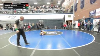 80 lbs Quarterfinal - Ian Ensley, Homedale Wrestling Club vs Hunter Hartzell, Small Town Grims