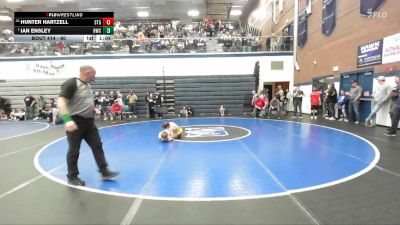 80 lbs Quarterfinal - Ian Ensley, Homedale Wrestling Club vs Hunter Hartzell, Small Town Grims