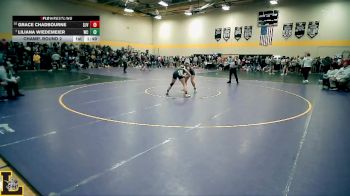 135 lbs Champ. Round 2 - Liliana Wiedemeier, Wright City vs Grace Chadbourne, Seckman JV