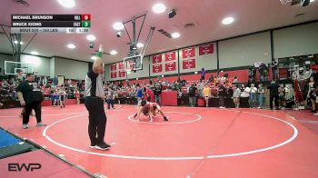 150 lbs Quarterfinal - Michael Brunson, Hilldale vs Bruce Xiong, East Central HS