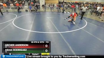 113 lbs Champ. Round 4 - Aidan Rodriguez, TX vs Archer Anderson, MI