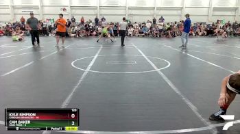 120 lbs Finals (2 Team) - Cam Baker, Kiski Pride vs Kyle Simpson, Carolina Brawlers