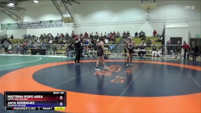 138 lbs Cons. Round 3 - Mattrina Ifopo Aisea, Santa Ana College vs Anya Rodriguez, Palomar College