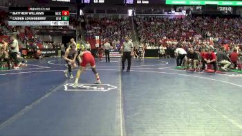 3A-126 lbs Champ. Round 1 - Matthew Williams, North Scott vs Caiden Lounsberry, Cedar Falls
