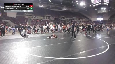 56.5-60.2 lbs Semis - Annalise Patterson, Steel City Reloaded Wrestling Club vs Samantha Ham, Nebraska Wrestling Academy