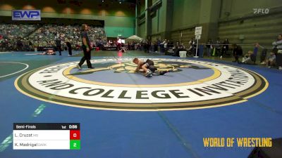 80 lbs Semifinal - Lennox Cruzat, Mad Dawg Wrestling Club vs Keidyn Madrigal, Darkhorse