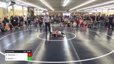 M 50 lbs Semifinal - Damian Espinosa, Easton vs Brantley Greene, Wellsboro