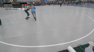 100 lbs Cons. Sub-semis - Mason Irwin, All I See Is Gold Academy vs Jonathan Hall, Gulf Coast Wrestling