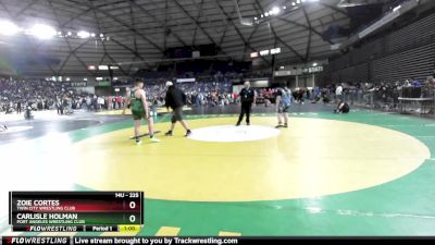 225 lbs Cons. Round 2 - Zoie Cortes, Twin City Wrestling Club vs Carlisle Holman, Port Angeles Wrestling Club