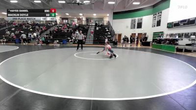88 lbs 3rd Place Match - Hayes Daniel, Honey Badger Wrestling Club vs Macklin Doyle, Immortal Athletics WC