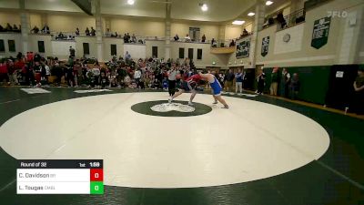 285 lbs Round Of 32 - Cameron Davidson, Bridgewater-Raynham vs Luke Tougas, Cumberland