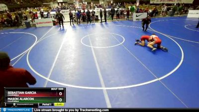 136 lbs Quarterfinal - Sebastian Garcia, California vs Mason Alarcon, California