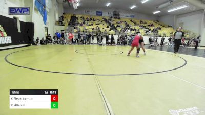 125 lbs Consi Of 8 #2 - Yazmin Nevarez, McLoud vs Rylee Allen, Sand Springs HS