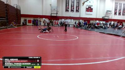 184 lbs Cons. Round 3 - Ronnell Parker-Borrero, Evergreen State College vs Will Abrams, Southwestern Oregon Community College