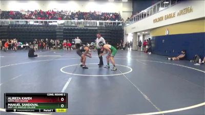 149 lbs Cons. Round 2 - Alireza Kaveh, Santa Ana College vs Manuel Sandoval, East Los Angeles College