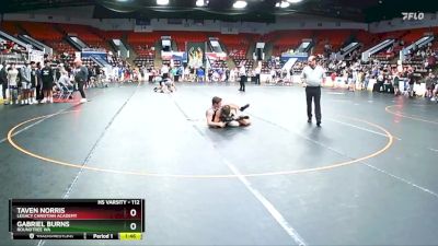 112 lbs Champ. Round 1 - Taven Norris, Legacy Christian Academy vs Gabriel Burns, Roundtree WA