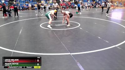 215 lbs Round 2 - Jayce Nelson, Columbus vs Mason Boyce, Gretna