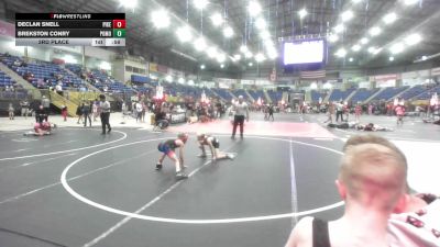 74 lbs 3rd Place - Declan Snell, Pikes Peak Warriors vs Brekston Conry, Pomona Elite