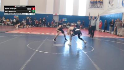 120 lbs Champ. Round 1 - John Barron, St Peter Prepatory vs Will Russell, Manhasset Sr HS