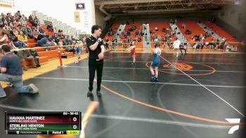 56-62 lbs Cons. Semi - Havana Martinez, North Big Horn Rams vs Sterling Henton, North Big Horn Rams
