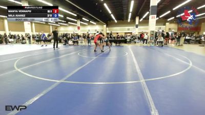 120 lbs Quarterfinal - Manya Vennapu, NG Bombers Wrestling Club vs Mila Juarez, 3F Wrestling