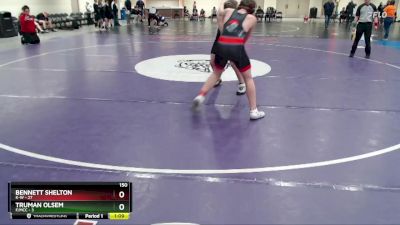 150 lbs Round 1 (3 Team) - Bennett Shelton, K-W vs Truman Olsem, F/MCC