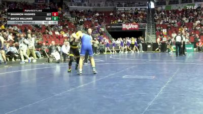 3A-165 lbs Cons. Round 2 - Shannon Hughes, Bettendorf vs Bryce Williams, Waukee Northwest