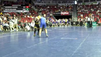 3A-165 lbs Cons. Round 2 - Shannon Hughes, Bettendorf vs Bryce Williams, Waukee Northwest