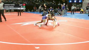 110 Class 2 lbs Quarterfinal - Addison Foster, Jefferson City vs Alissa Chanda, North Kansas City